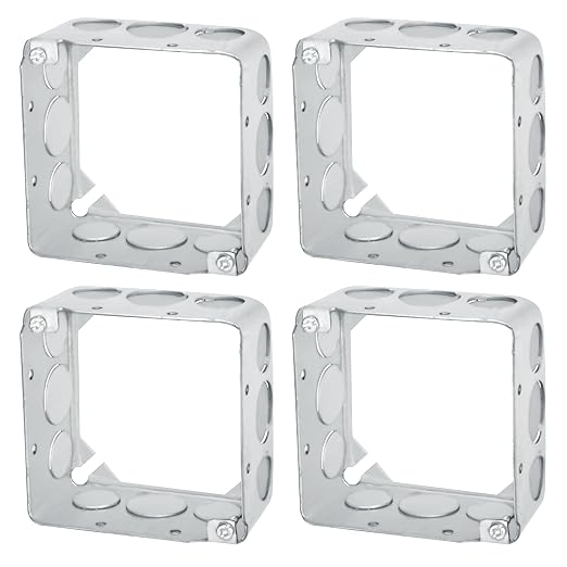 4" Square Steel Work Box Extension Rings 1-1/2" Deep by OhLectric