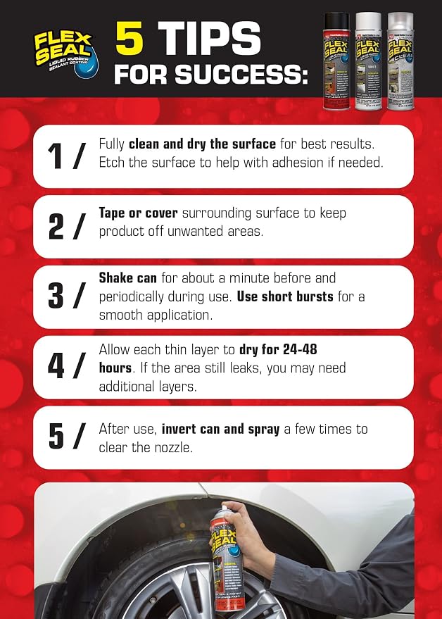Flex Seal, 14 oz, Stop Leaks Instantly, Waterproof Rubber Spray On Sealant - Image 6