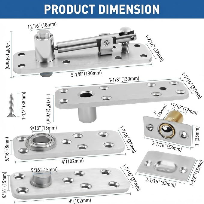 Heavy Duty Pivot Hinge Hidden Door Hinge - Image 2
