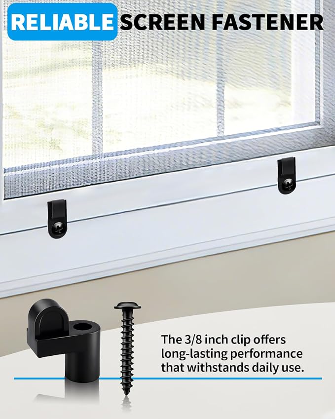 24 PCS 3/8 in Nylon Window Screen Clip, Storm Panels, Screen Door Clips - Image 4