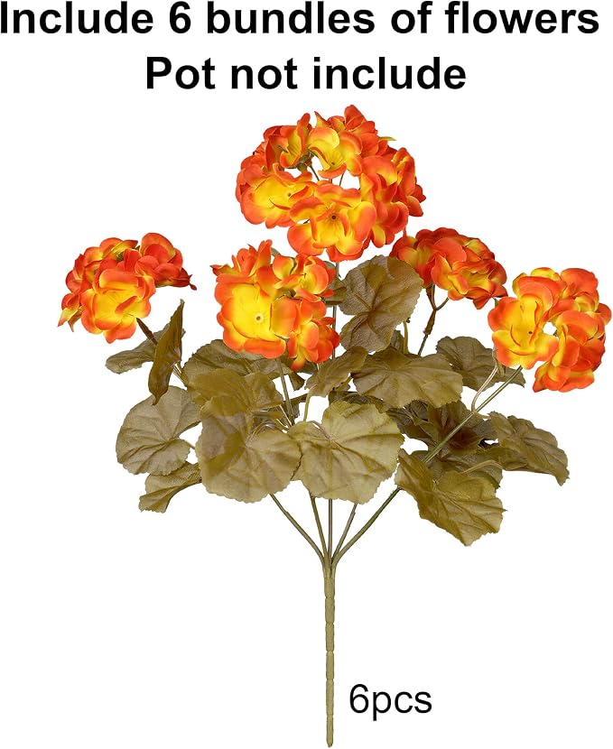 Fake Geraniums Artificial Flowers - Image 5