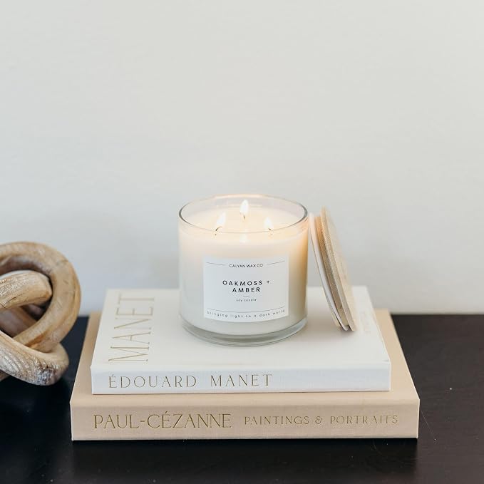 Oakmoss & Amber 3 Wick Scented Candle - Image 8