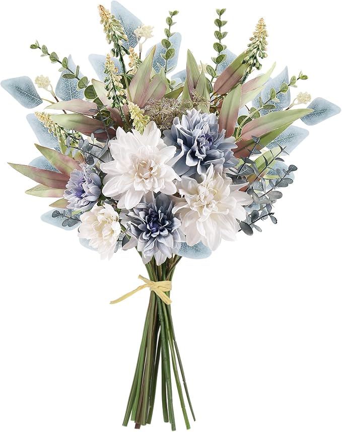 2 Pcs Fake Artificial Flowers Bouquet by PUSUNYHOMEDECOR