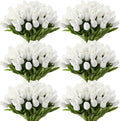 Janinka 60pcs Artificial Tulip Flowers Fake PU Tulips Faux Latex Bouquet Flower by Janinka