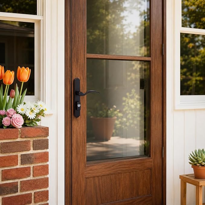 House Guard Oil Rubbed Bronze Storm Door Handle Set - Image 7