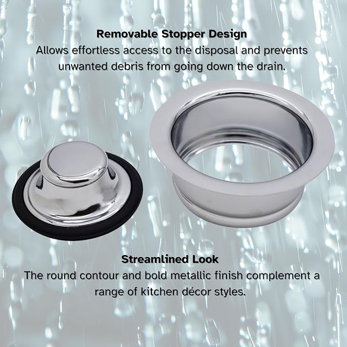 Westbrass A2089-26 4-1/4" Kitchen Sink Waste Disposal Drain Flange and Stopper - Image 7