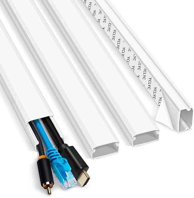 62.8in Cable Cover Wall, Paintable Cord Cover Wall Kit, Cord Hiders by YCLYC
