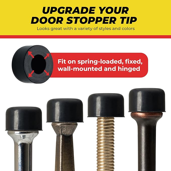 Premium Rubber Door Stop Stud Replacement Tips – Doorstopper Bumpers, Springe - Image 2
