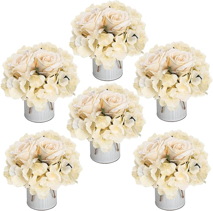 Champagne Flower Table Centerpieces by DIYDOFUN