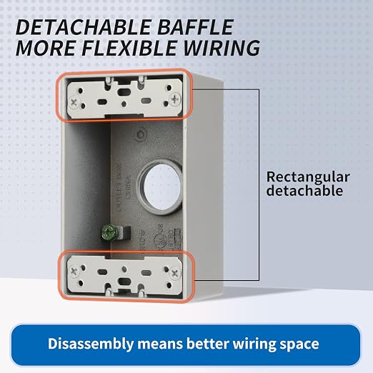 Single Gang 3-3/4" Weatherproof Outdoor Box - Image 4