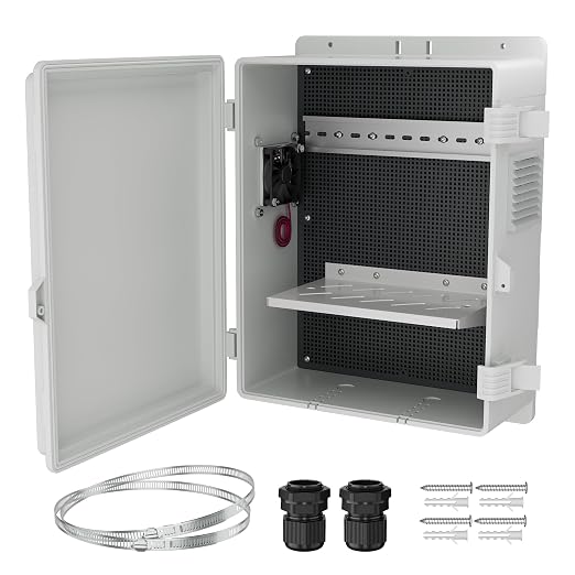 Joinfworld White Outdoor Electrical Box Waterproof Nema Enclosure 16x11x6 by Joinfworld