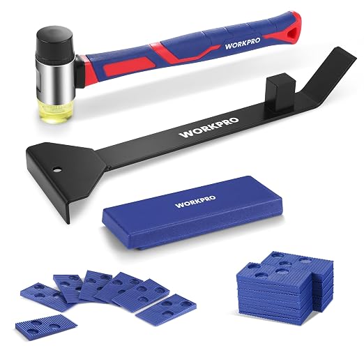WORKPRO 43PC Laminate Flooring Installation Kit, Floor Tool Set | Rubber Mallet by WORKPRO