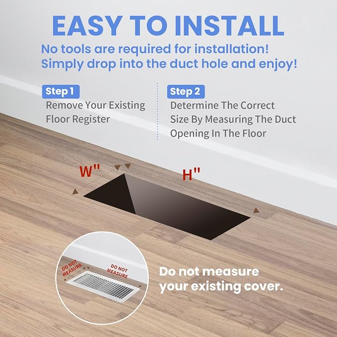 Howeall 2x10 Inches 2 Pack Heavy Duty Walkable Floor Register - Image 6