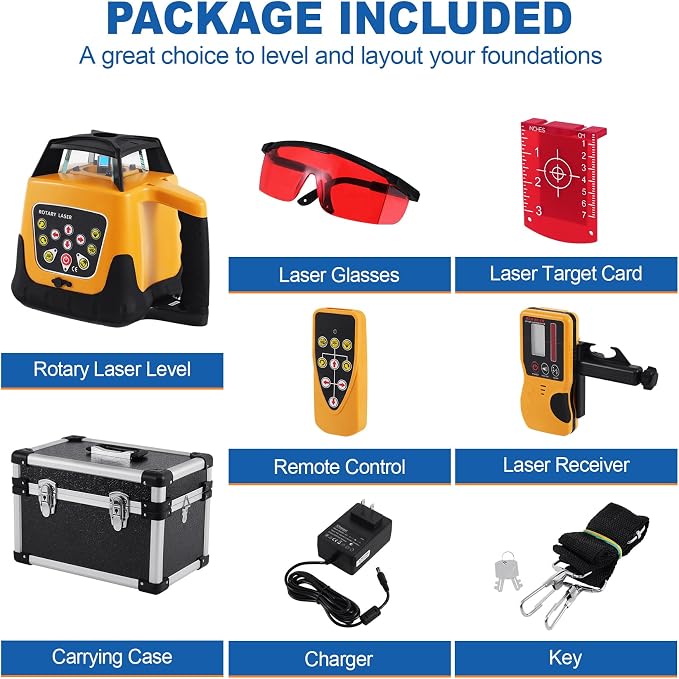 IP54 Red Beam 360° Rotary Laser Level - Image 2