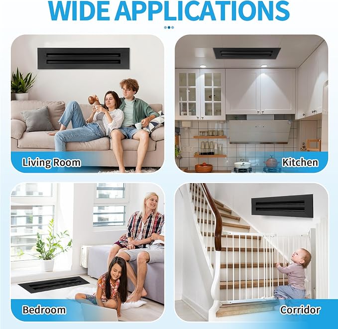 30x4 Modern AC Vent Cover, Decorative Air Vent Register Grille - Image 6