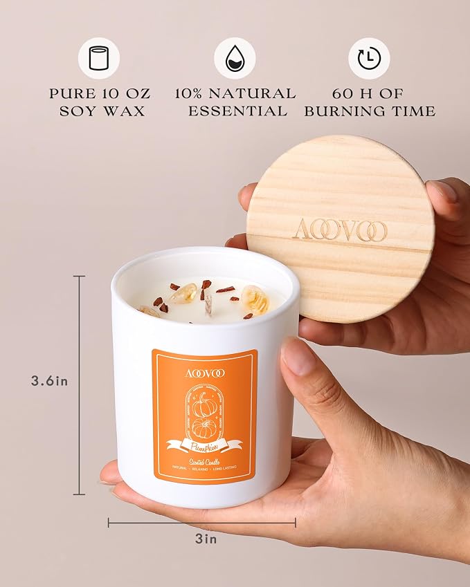 AOOVOO Pumpkin Scented Candles for Women - Image 2