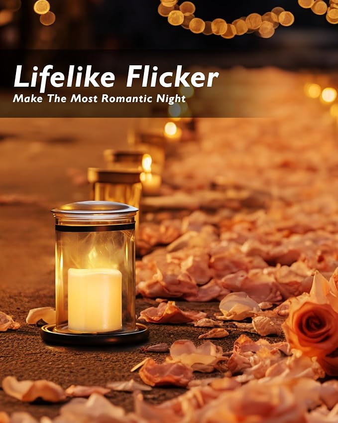 Homemory 24 Pack Ivory Flameless Flickering LED Votive Tealights Candles | - Image 6