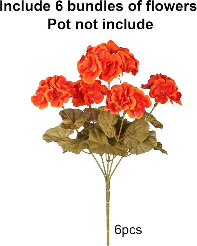 Fake Geraniums Artificial Flowers - Image 6