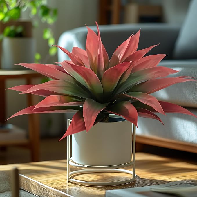 Ttranewsoo Artificial Agave Plants, Large UV Resistant Fake Agave Planters - Image 3