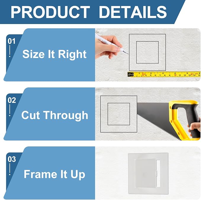 PATIKIL 6x4 Inch Removable Hinged Access Panel - Image 4