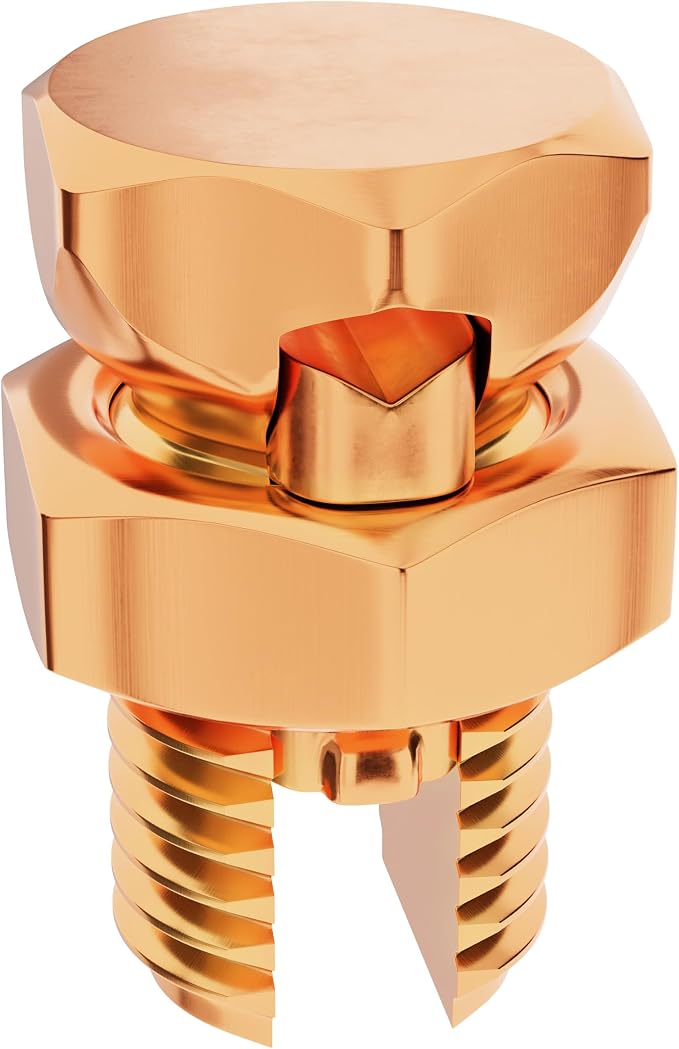 THE CIMPLE CO 1 Pack, Size #4 Copper Split-Bolt Connector 4 AWG by THECIMPLECO