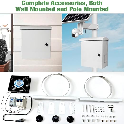 Outdoor Electrical Box with Thermostat and Cooling Fan 20'' x 16'' x 8'' - Image 7