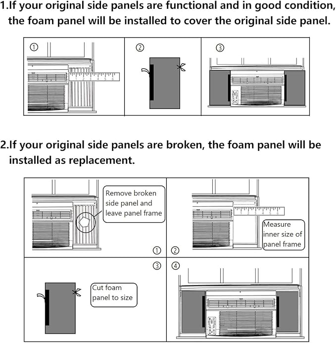 LBG Products Window Air Conditioner Foam Insulation Panels, AC Side Insulating - Image 6