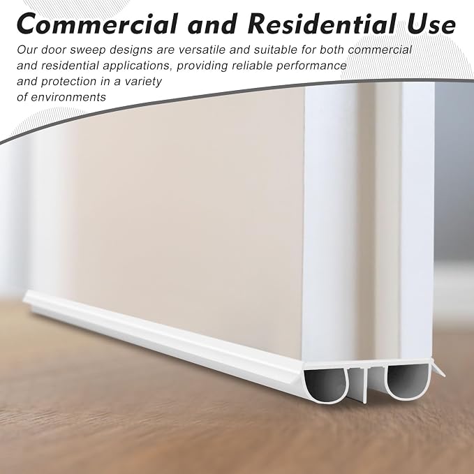 Lineshading 4 Pack Bottom Door Seal Exterior Plastic PVC 1 3/4" x 36" - Image 3