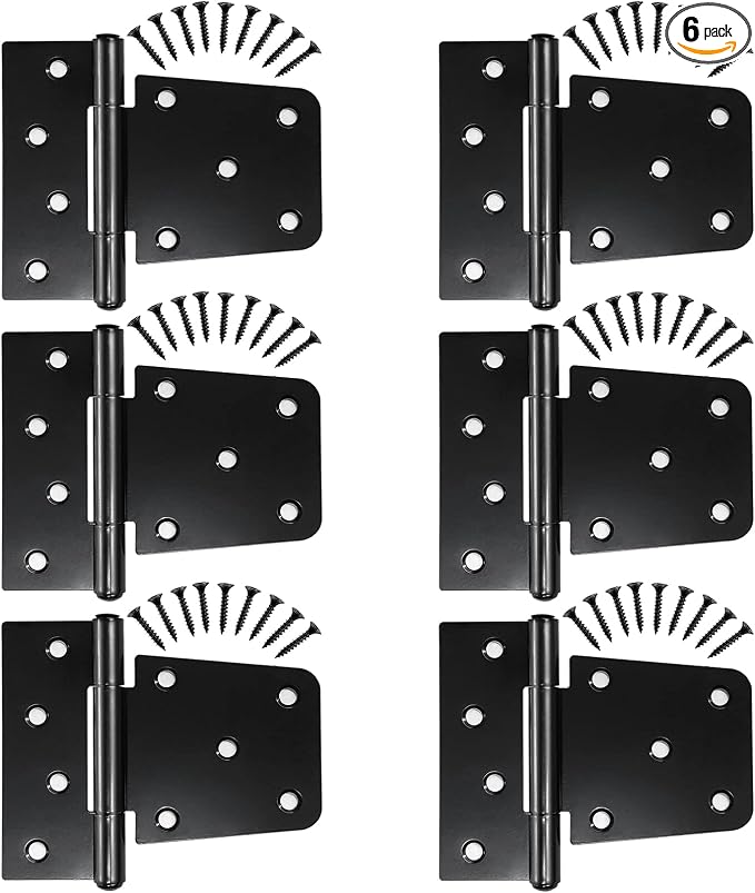 Heavy Duty Gate Hinges 6 Pack by Letowe