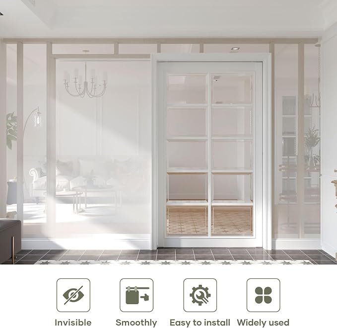 EaseLife 8FT/96in Sliding Pocket Door Hardware Kit, Commercial Grade, Aluminum - Image 2