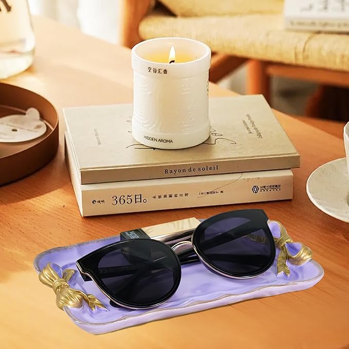 Warmtree Bow Jewelry Tray, Coquette Trinket Dish, Vanity Decor | Decorative Tray - Image 4