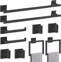 TQKAG Matte Black Bathroom Hardware Accessories Set 10 Pieces, 23.6" SUS304 by TQKAG