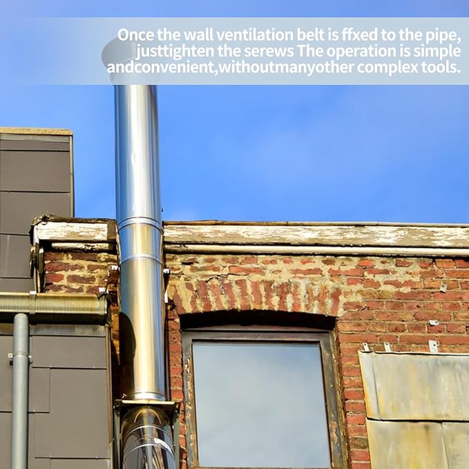 2PCS 8" Chimney Pipe Bracket, Wall Support Chimney Pipe Holder，Stove Pipe - Image 5