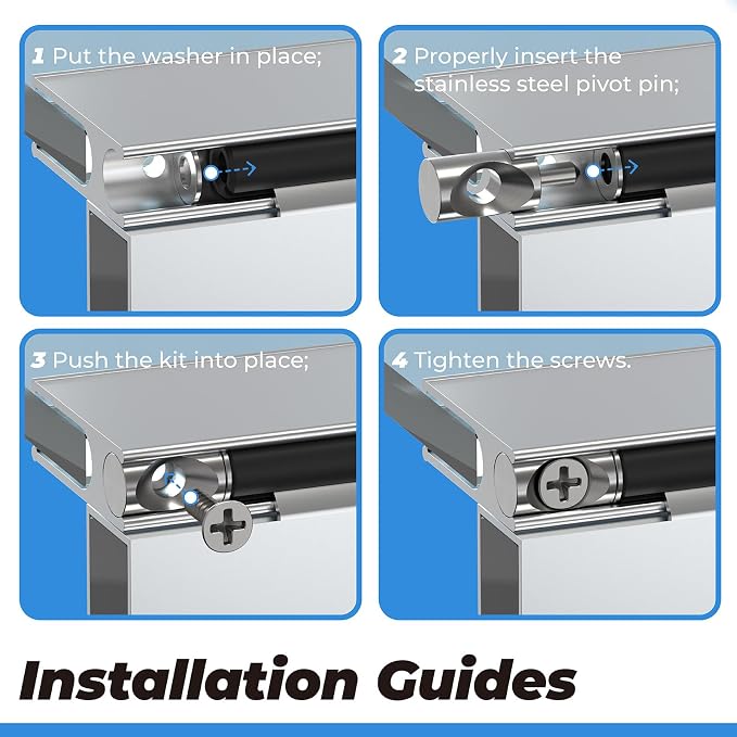 2 Pack Shower Door Pivot Hinge Pin 5/16" Diameter and Washer | Shower Door - Image 4