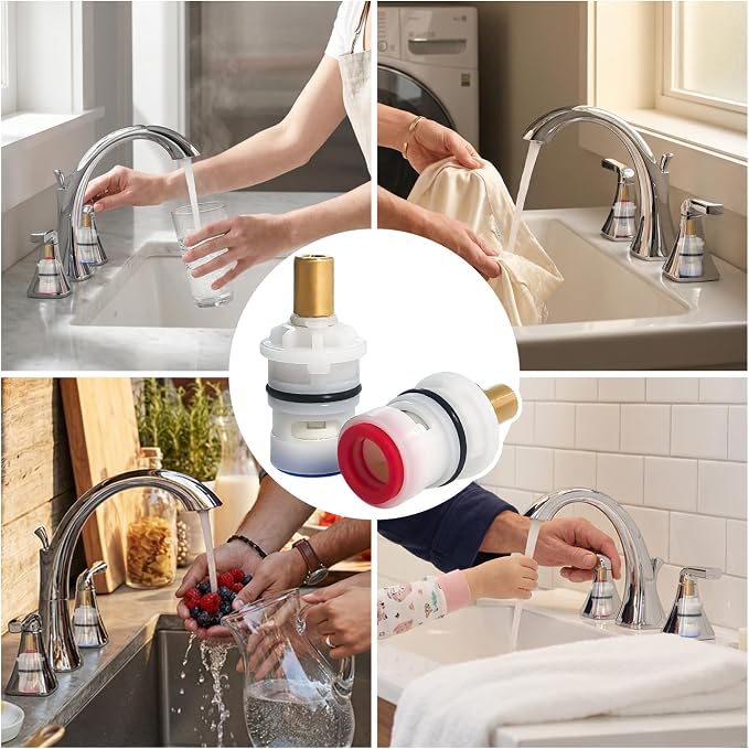 1 Pair Ceramic Stem Disc Faucet Cartridge, - Image 7