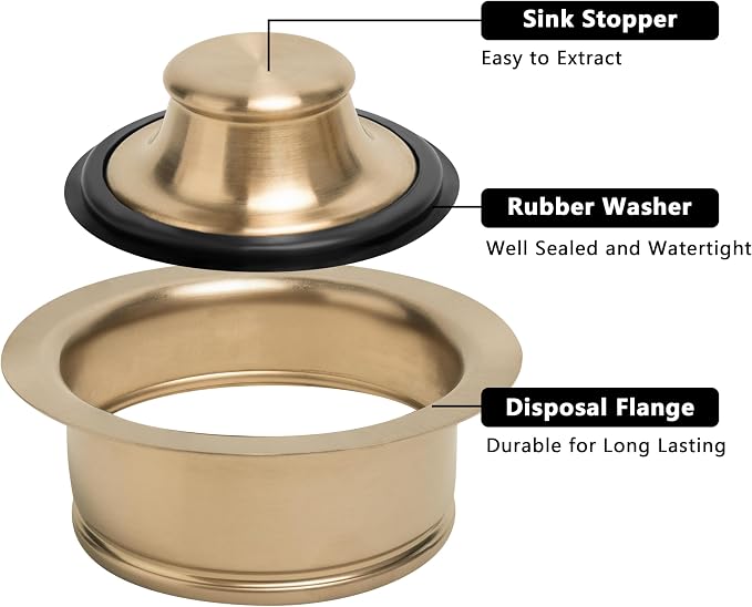 Champagne Bronze Sink Garbage Disposal Flange - Image 7
