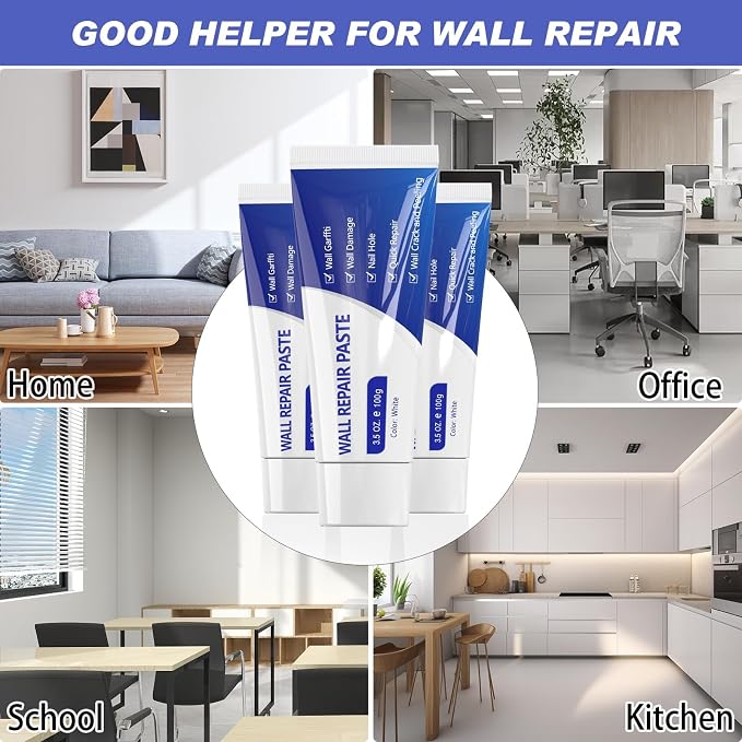 SEISSO Drywall Repair Kit, Wall Mending Agent*3, Wall Patch*4, Scraper and - Image 8