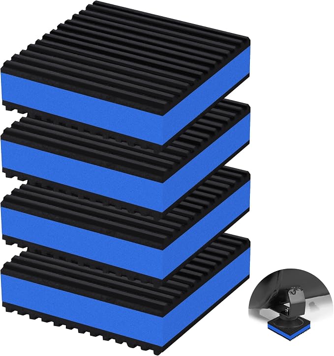 4 Pack Anti Vibration Pads for Washing Machine 3"x3"x7/8", Sound Isolation by phepetroll