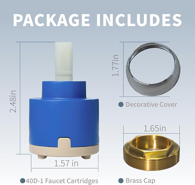 40mm Ceramic Faucet Cartridge, Replacement - Image 7