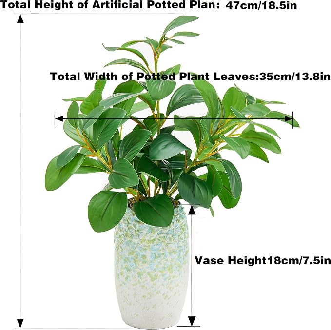K&Y Realistic Artificial Potted Plants Olive Wild Fern Berry Decor Low - Image 3