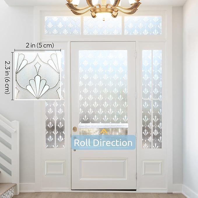 rabbitgoo Privacy Window Film Frosted Glass, 23.6" x 157.4" | Sun Blocking Non - Image 9