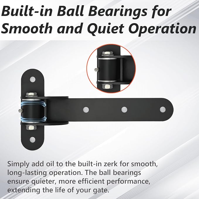 2 Pack Heavy Duty Gate Hinges, 1000 lbs Capacity | 13"Door Hinges - Image 2