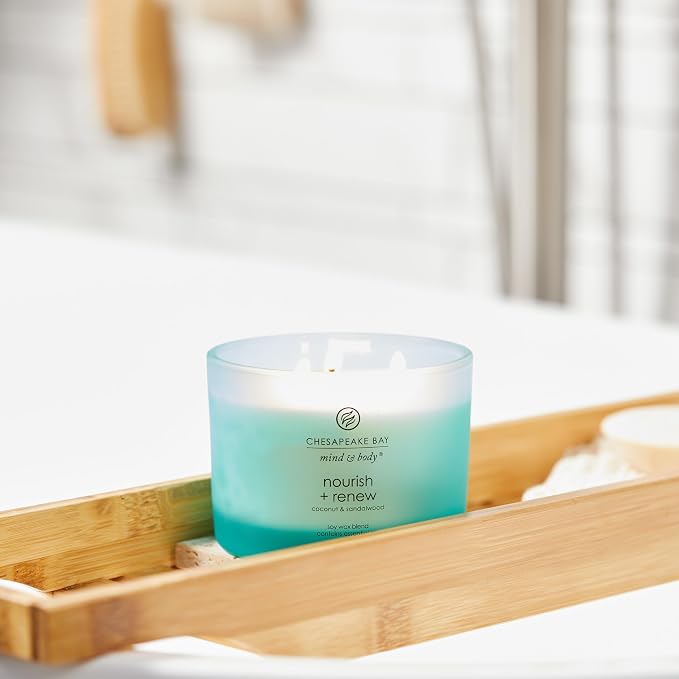 Chesapeake Bay Candle Mind & Body 3-Wick Coffee Table Jar Candle Nourish + Renew - Image 4