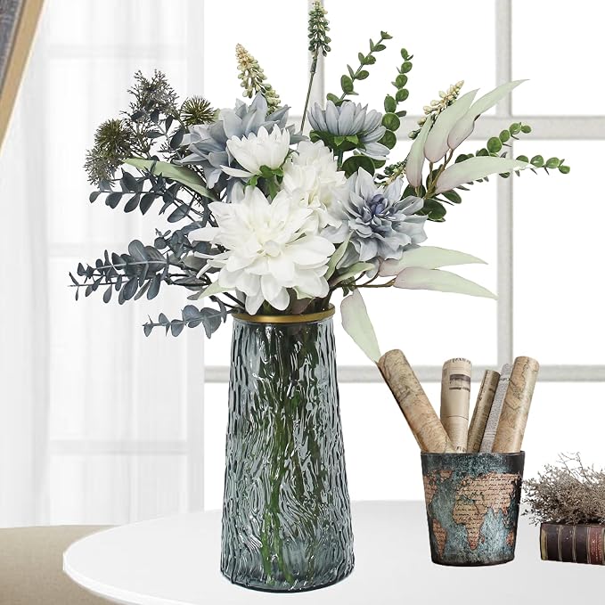Fake Flowers in Vase, Faux Flowers in Vase, Table Centerpieces by LEFTOVER
