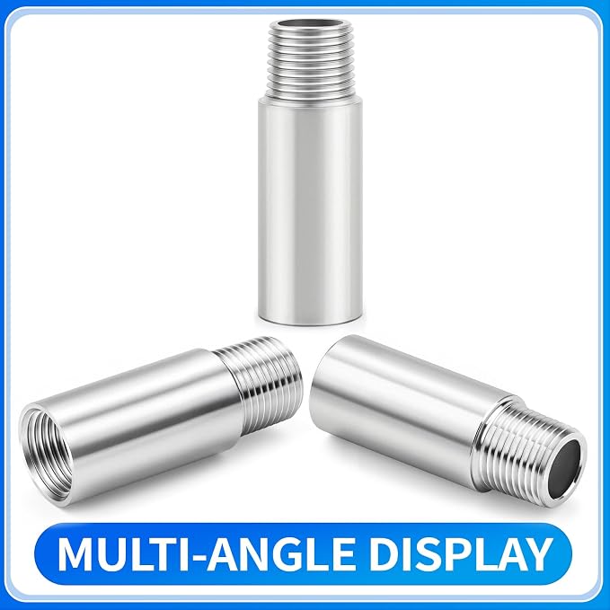 ChillWaves 304 Stainless Steel Pipe Fitting, Nipple Cast Pipe 2" NPT Male x 2" - Image 3