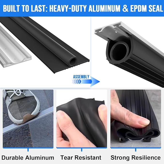 alophoty 18 FT Garage Door Seal Bottom Kit - Image 6
