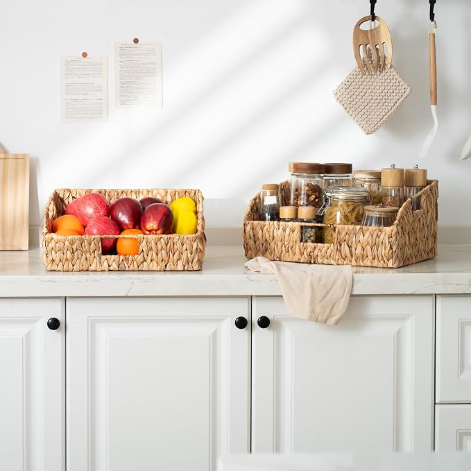 StorageWorks Pantry Baskets for Organizing, Hyacinth Storage Baskets, Wicker - Image 6