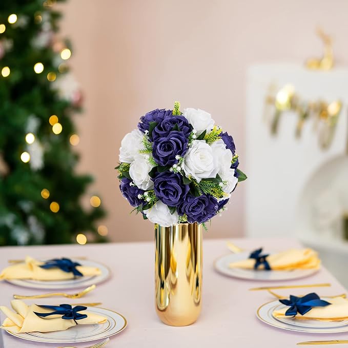BLOSMON Navy Blue White Flowers - Image 3