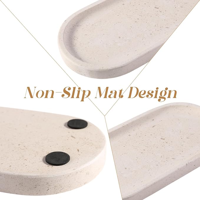 Natural Marble Tray for Bathroom, Vanity Decorative Marble Trays for Countertop - Image 4