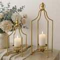 12.5" & 16.5" Timeless Cozy Decorative Lanterns Set of 2, Handcrafted Metal by FenisamDecorYourChoice